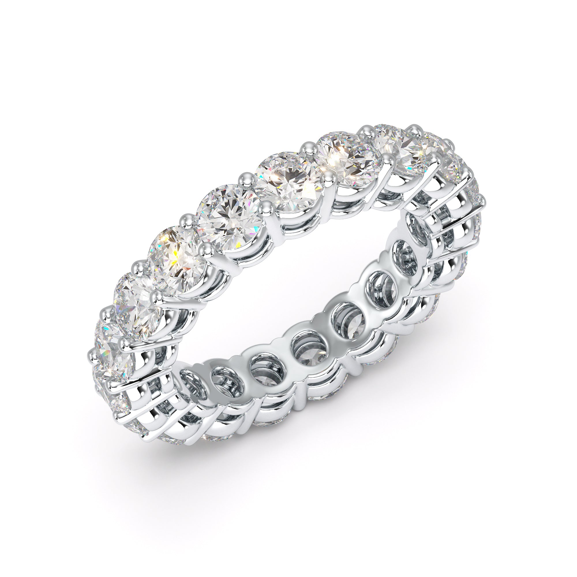Ballsy for Eternity – diamant eternity-ring i hvitt gull med briljantslipte lab-diamanter
