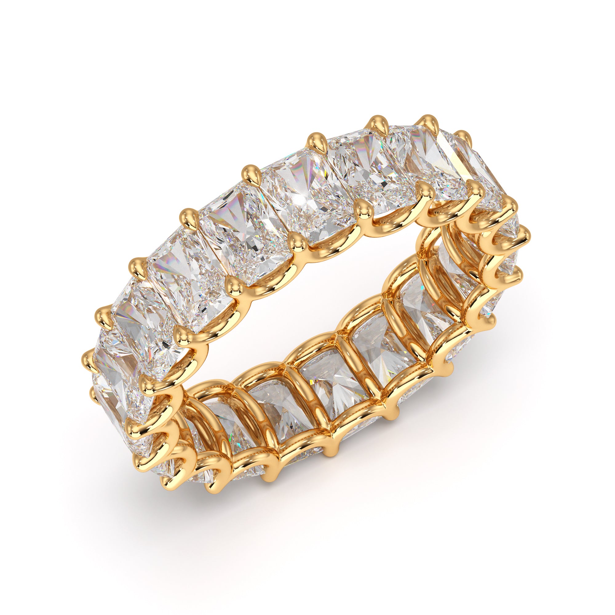 Goden - Elegant emerald cut eternity-band from Haute Rocks – Eternity Empire