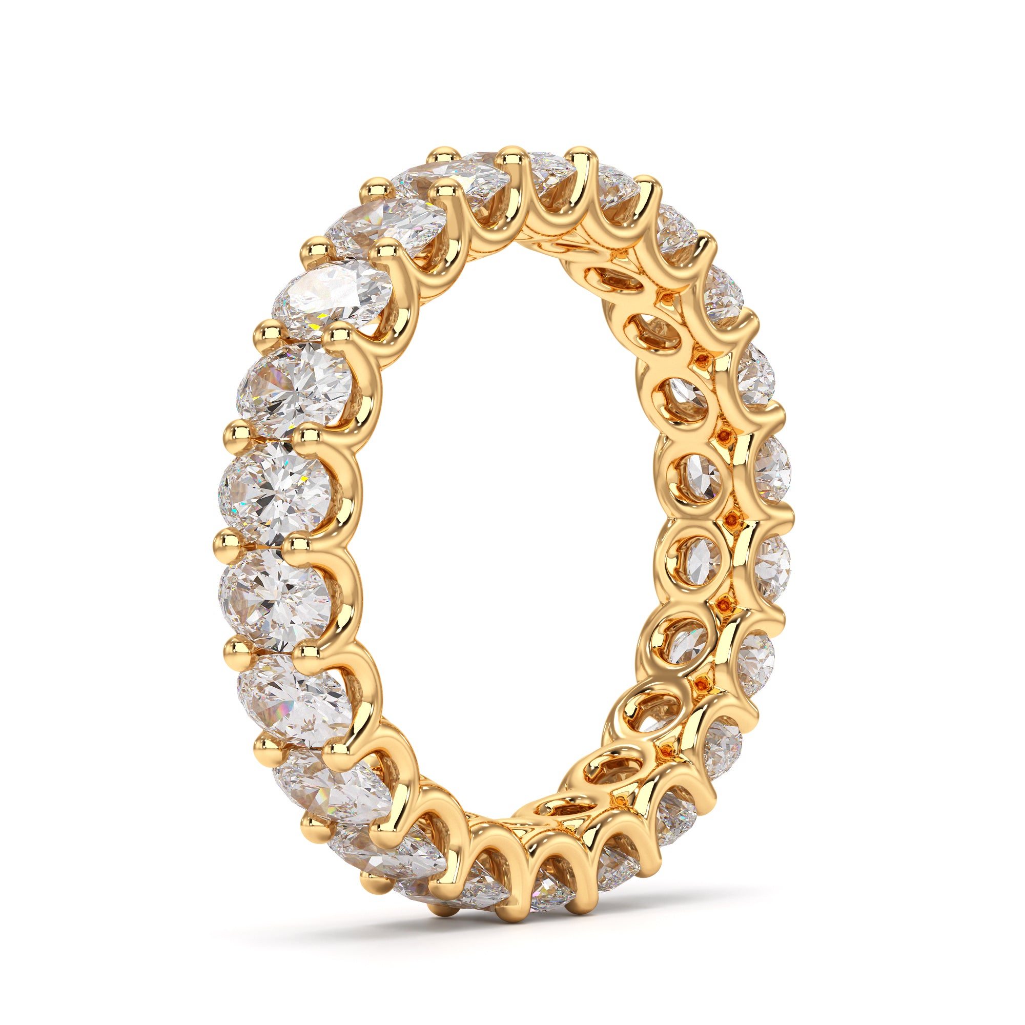 Eternity ring ovale lab-diamonds 14 kt gold– Haute Rocks Carat Couture